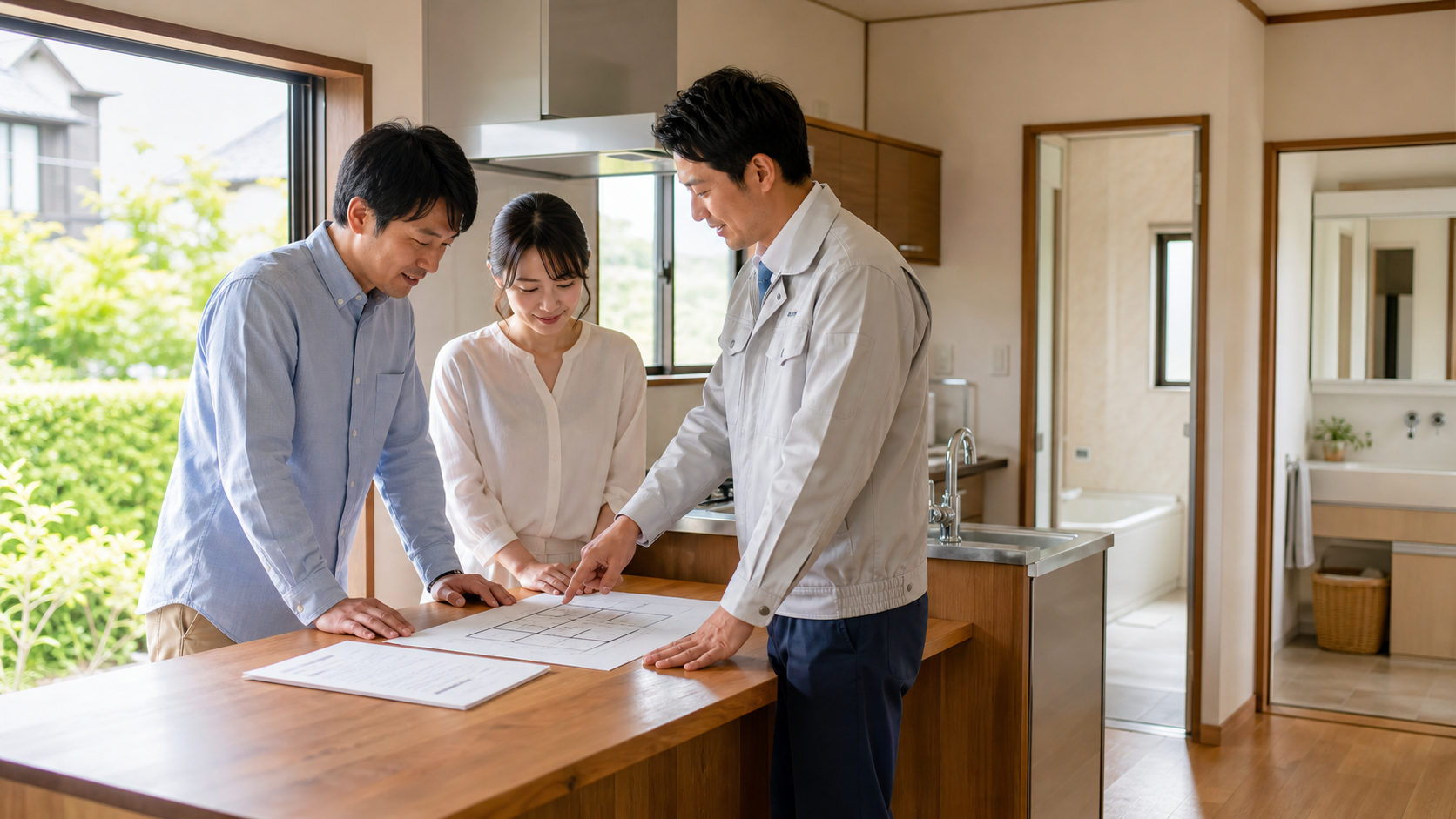 中古住宅の入居前リフォームを相談するイメージ